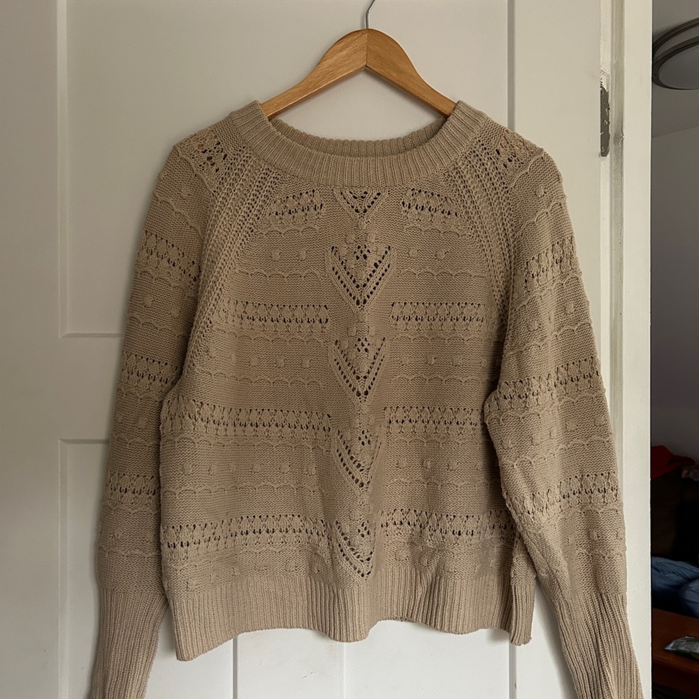 a.n.a Tan Knit Women's Sweater